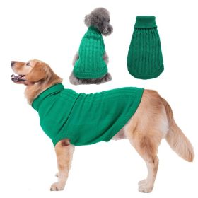 Dog Sweater Warm Pet Sweater Dog Sweaters for Small Dogs Medium Dogs Large Dogs Cute Knitted Classic Clothes Coat for Dog Puppy - Small - GREEN
