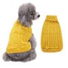 Dog Sweater Warm Pet Sweater Dog Sweaters for Small Dogs Medium Dogs Large Dogs Cute Knitted Classic Clothes Coat for Dog Puppy - 3X-Large - YELLOW
