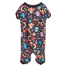 Pet Dog Halloween Cosplay Skeleton Pattern Four-Legged Costume - ColorXS