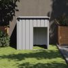 Dog House with Roof Light Gray 43.3"x40.6"x42.9" Galvanized Steel - Gray