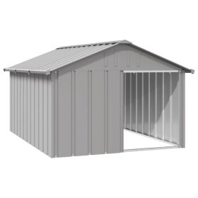 Dog House Gray 45.9"x60.2"x32.1" Galvanized Steel - Gray