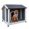 Outdoor Wooden Dog House, Waterproof Dog Cage, Windproof and Warm Dog Kennel, Dog Crates for Medium Dogs Pets Animals Easy to Assemble - as Pic