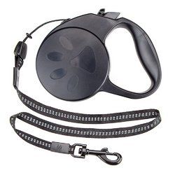 10-foot Black Extra-Small Retractable Dog Leash - ALSH-002