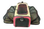Pet Life Roomeo Folding Collapsible Airline Approved Pet Dog Carrier Crate - Khaki
