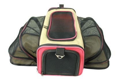 Pet Life Roomeo Folding Collapsible Airline Approved Pet Dog Carrier Crate - Khaki