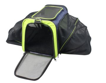 Pet Life Roomeo Folding Collapsible Airline Approved Pet Dog Carrier Crate - Blue