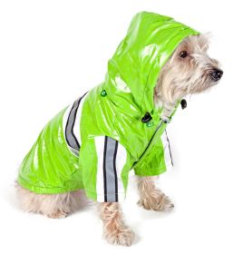 Reflecta-Glow Reflective Waterproof Adjustable Pvc Pet Raincoat - Medium