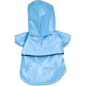 Baby Blue Pvc Waterproof Adjustable Pet Raincoat - X-Small