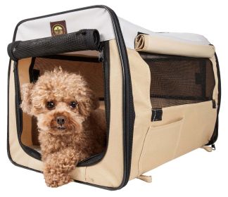 Folding Zippered Lightweight Easy Folding Pet Crate - X-Small