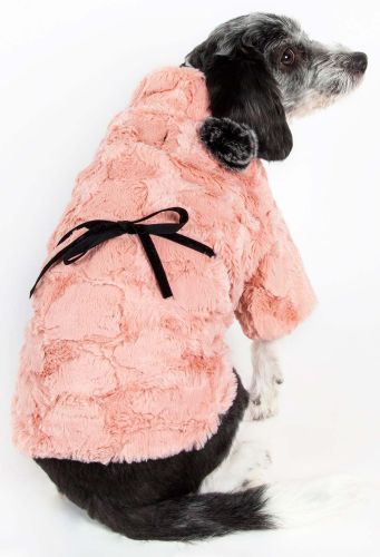Pink-Mink' Luxury Designer Pet Coat - Medium