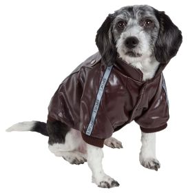 Wuff-Rider Fashion Suede Stitched Pet Coat - Medium
