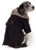 Buttoned 'Coast-Guard' Fashion Faux-Fur Collared Wool Pet Coat - Medium