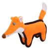 Pet Life Foxy-Tail Quilted Plush Animal Squeak Chew Tug Dog Toy - Orange