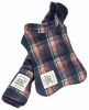 Touchdog 2-In-1 Tartan Plaided Dog Jacket With Matching Reversible Dog Mat - Navy - X-Large