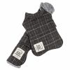 Touchdog 2-In-1 Windowpane Plaided Dog Jacket With Matching Reversible Dog Mat - Grey - X-Large