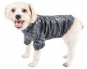 Pet Life Active 'Warf Speed' Heathered Ultra-Stretch Sporty Performance Dog T-Shirt - Black - X-Small