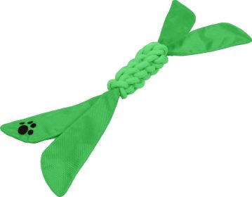 Extreme Twist' Squeek Dog Rope Toy - Green