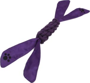 Extreme Twist' Squeek Dog Rope Toy - Purple