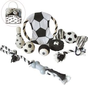 8 Piece Soccer Themed Pet Toy Set - GF6