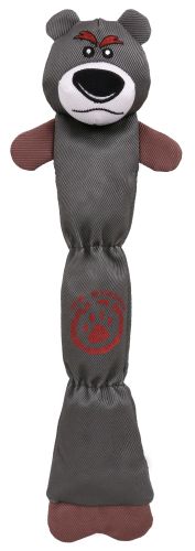 Pet Life Extra Long Dura-Chew Reinforce Stitched Durable Water Resistant Plush Chew Tugging Dog Toy - Grey