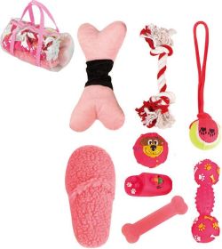 8 Piece Duffle Bag Pet Toy Set - GF4PK
