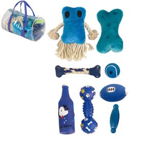 8 Piece Duffle Bag Pet Toy Set - GF4BL