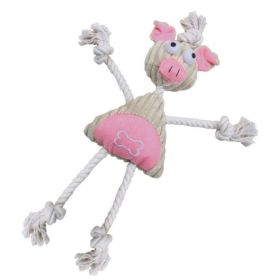 Jute And Rope Plush Pig Mannequin - Pet Toy - DT6PK