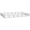 20-Panel Dog Playpen Black 39.4"x19.7" Powder-coated Steel - Black