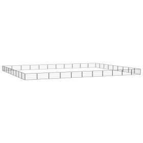 40-Panel Dog Playpen Black 39.4"x19.7" Powder-coated Steel - Black