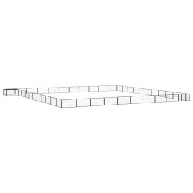 44-Panel Dog Playpen Black 39.4"x19.7" Powder-coated Steel - Black