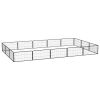 16-Panel Dog Playpen Black 39.4"x19.7" Powder-coated Steel - Black