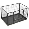 Puppy Playpen Steel 48.4"x30.5"x29.3" - Black
