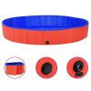 Foldable Dog Swimming Pool Red 78.7"x11.8" PVC - Red