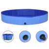 Foldable Dog Swimming Pool Blue 118.1"x15.7" PVC - Blue