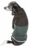 Pet Life Active 'Embarker' Heathered Performance 4-Way Stretch Two-Toned Full Body Warm Up - Green - Medium