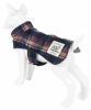 Touchdog 2-In-1 Tartan Plaided Dog Jacket With Matching Reversible Dog Mat - Navy - X-Large