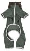 Pet Life Active 'Embarker' Heathered Performance 4-Way Stretch Two-Toned Full Body Warm Up - Green - X-Small