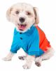 Pet Life Active 'Barko Pawlo' Relax-Stretch Wick-Proof Performance Dog Polo T-Shirt - Blue - X-Large