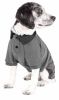 Pet Life Active 'Fur-Flexed' Relax-Stretch Wick-Proof Performance Dog Polo T-Shirt - Grey - X-Large