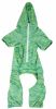 Pet Life Active 'Downward Dog' Heathered Performance 4-Way Stretch Two-Toned Full Body Warm Up Hoodie - Green - Small