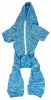 Pet Life Active 'Downward Dog' Heathered Performance 4-Way Stretch Two-Toned Full Body Warm Up Hoodie - Blue - X-Large