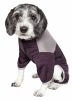 Pet Life Active 'Embarker' Heathered Performance 4-Way Stretch Two-Toned Full Body Warm Up - Brown - X-Large