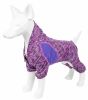 Pet Life Active 'Downward Dog' Heathered Performance 4-Way Stretch Two-Toned Full Body Warm Up Hoodie - Purple - Large