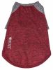 Pet Life Active 'Hybreed' 4-Way Stretch Two-Toned Performance Dog T-Shirt - Maroon - X-Large