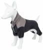 Pet Life Active 'Embarker' Heathered Performance 4-Way Stretch Two-Toned Full Body Warm Up - Black - Small