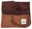 Touchdog 2-In-1 Windowpane Plaided Dog Jacket With Matching Reversible Dog Mat - Brown - X-Large