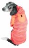 Pet Life Active 'Downward Dog' Heathered Performance 4-Way Stretch Two-Toned Full Body Warm Up Hoodie - Orange - X-Small