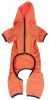 Pet Life Active 'Pawsterity' Heathered Performance 4-Way Stretch Two-Toned Full Bodied Hoodie - Orange - Large
