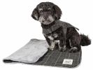 Touchdog 2-In-1 Windowpane Plaided Dog Jacket With Matching Reversible Dog Mat - Grey - X-Large