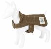 Touchdog 2-In-1 Windowpane Plaided Dog Jacket With Matching Reversible Dog Mat - Green - Large